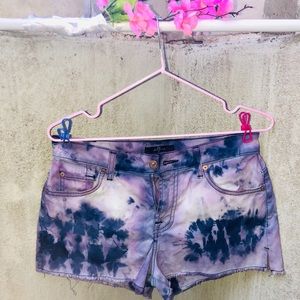 7 for all mankind Handcrafted Tie Dye Denim Shorts